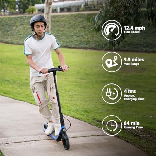 Segway Ninebot eKickScooter - Electric Scooter for Kids 6 - 14, w/t Adjustable Handlebar Height (Only C2 Pro) for Riders up to 132 lbs, Includes New Cruise Mode, UL - 2272 Certified - Aimoptic