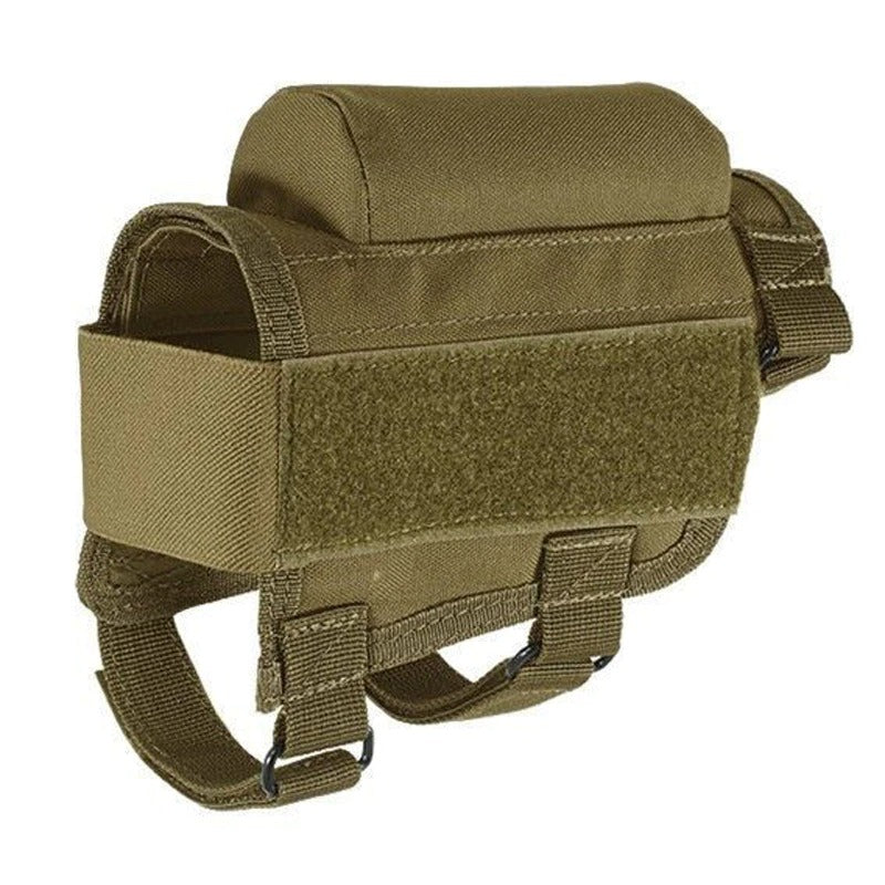 Adjustable Outdoor Tactical Butt Stock Rifle Cheek Rest Pouch Bullet Holder Nylon Riser Pad Ammo Cartridges Bag - Aimoptic
