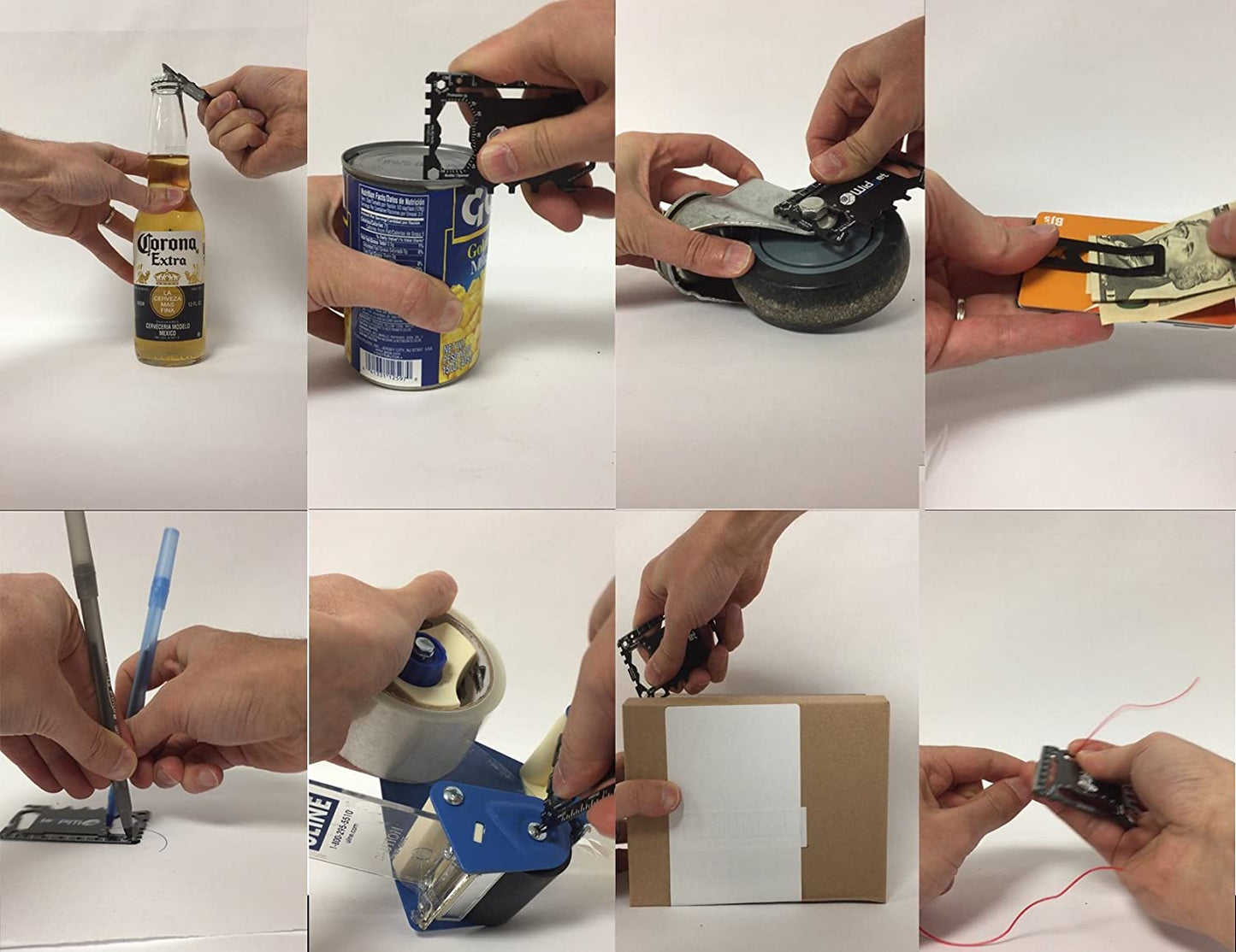 Multi Purpose Survival Pocket Tool - 43 in 1 - Credit Card Wallet Size - Aimoptic