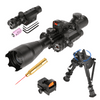 The AR - 15 5 Piece Package w/ Illuminated Scope, Green Laser,Dot Sight, .223 Bore Sight and Bipod - Aimoptic