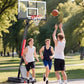 Basketball Hoop Outdoor 10 FT Height Adjustable, Portable Basketball Goals Systems with 45" Backboard for Youth Adults Kids - Backyard, Driveway, Indoor Play - Aimoptic