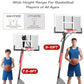Basketball Hoop Outdoor 10 FT Height Adjustable, Portable Basketball Goals Systems with 45" Backboard for Youth Adults Kids - Backyard, Driveway, Indoor Play - Aimoptic