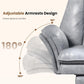 Big and Tall Office Chair, Flip Armrests for Pets & Cross Legged Sitting, Executive Ergonomic Computer Gaming Chair with Foot Rest, Teddy Fleece Wide Seat Reclining Desk Chair - Aimoptic