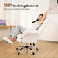 Big and Tall Office Chair, Flip Armrests for Pets & Cross Legged Sitting, Executive Ergonomic Computer Gaming Chair with Foot Rest, Teddy Fleece Wide Seat Reclining Desk Chair - Aimoptic