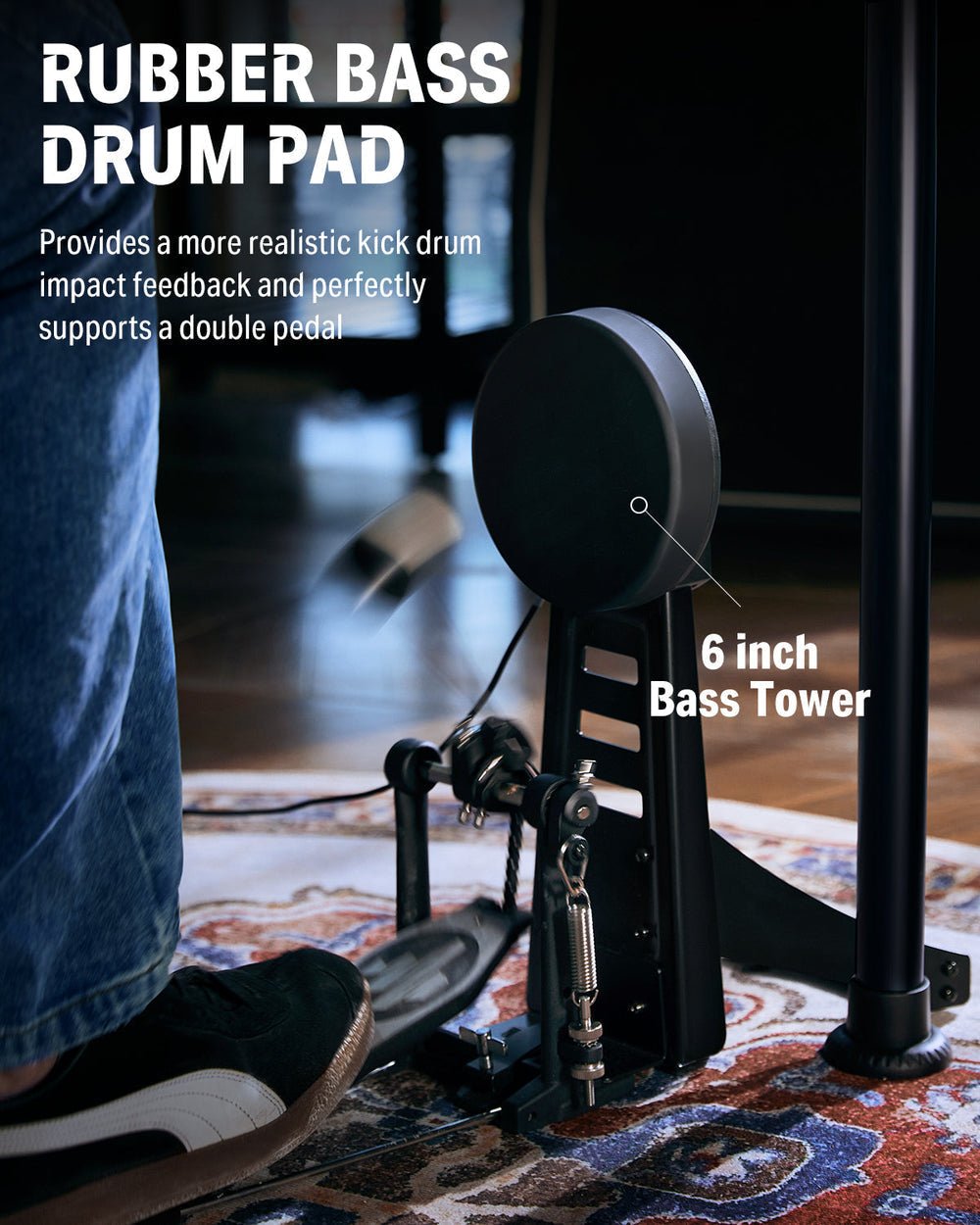 Donner DED - 200 MAX Electronic Drum Kit - Aimoptic