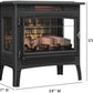 duraflame Freestanding Electric Fireplace Stove Heater with 3D Flame Effect for 1,000 Sq. Ft. Room, - Aimoptic