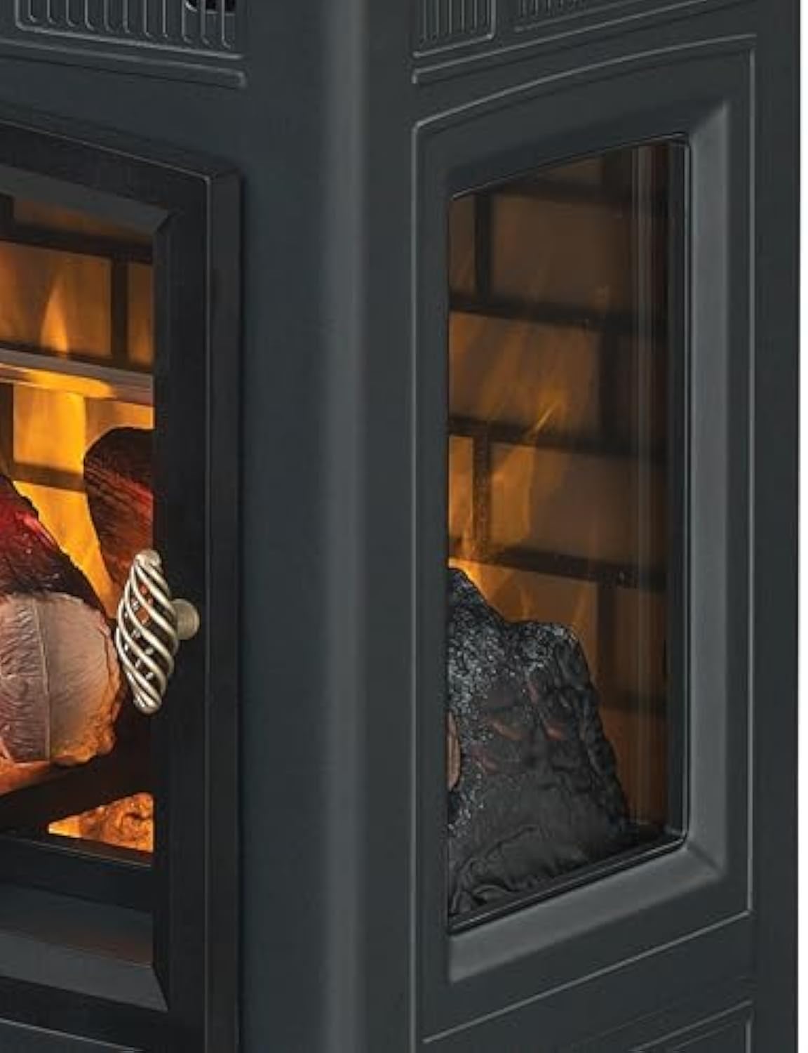duraflame Freestanding Electric Fireplace Stove Heater with 3D Flame Effect for 1,000 Sq. Ft. Room, - Aimoptic