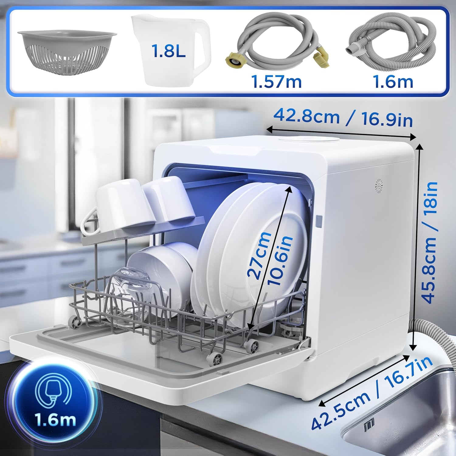 Duronic Table Top Dishwasher DW5 - Aimoptic