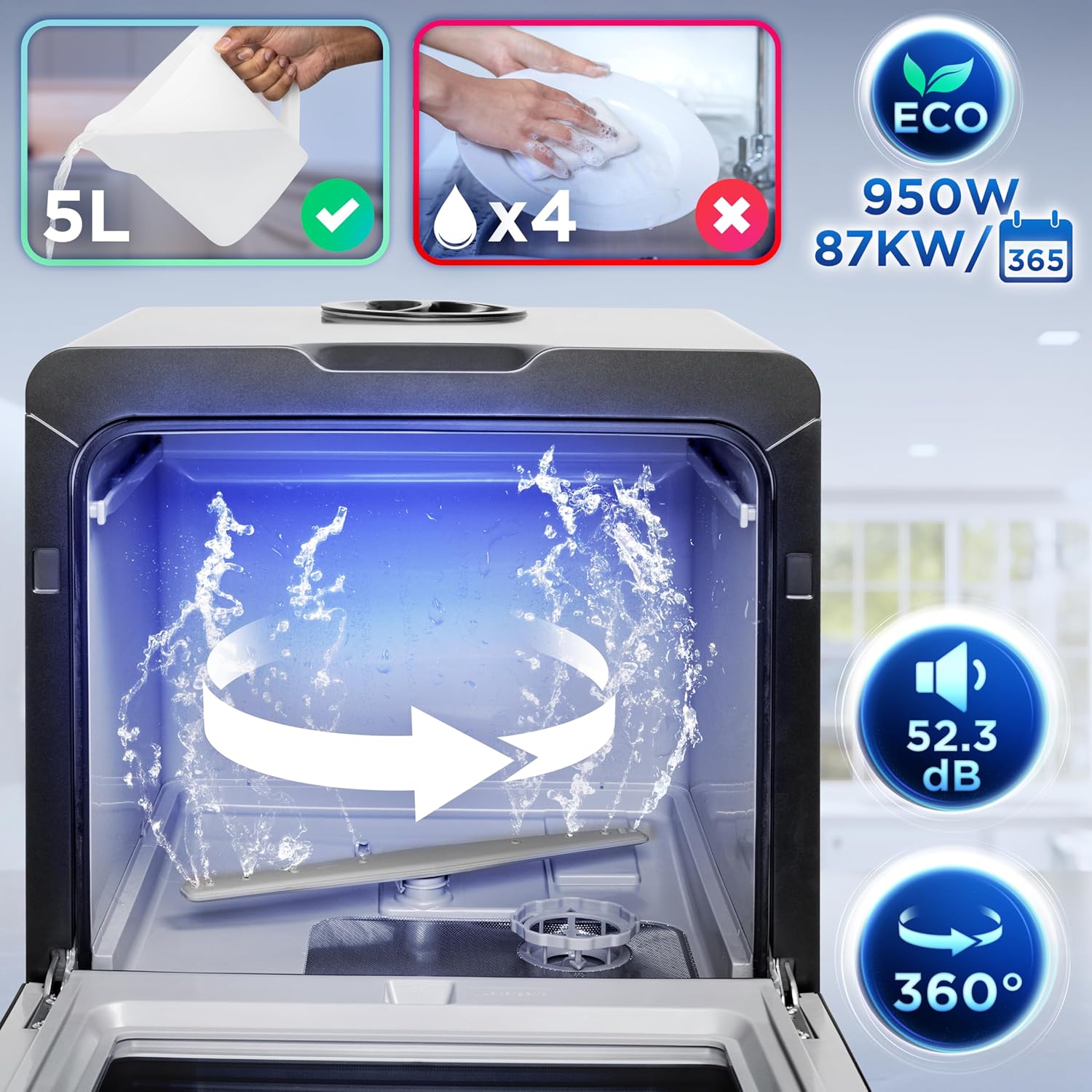 Duronic Table Top Dishwasher DW5 - Aimoptic