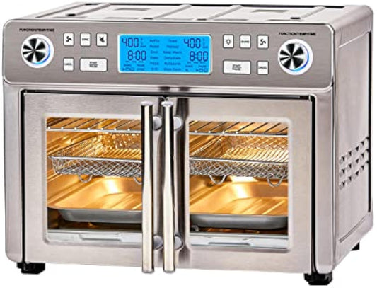 Emeril Lagasse Dual Zone 360 Air Fryer Oven Combo with French Door, 25 QT Extra Large, Cook Two Foods in Different Ways, Up to 60% Faster from Frozen to Finish - Aimoptic