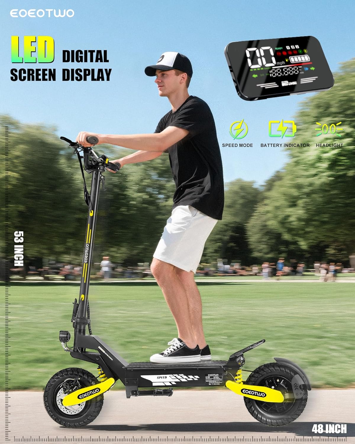 EOEOTWO Electric Scooter for Adults - Aimoptic