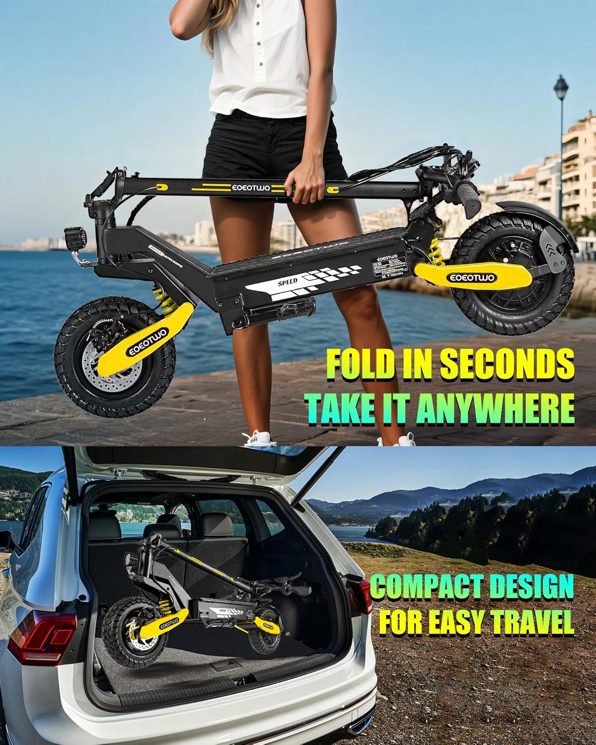 EOEOTWO Electric Scooter for Adults Foldable - Aimoptic