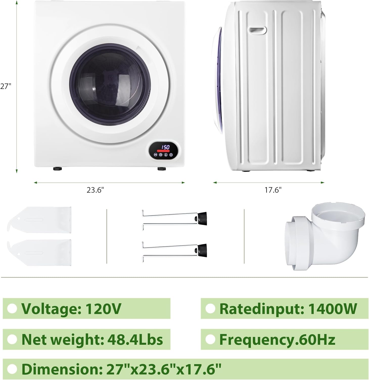 Euhomy 110V Portable Clothes Dryer - Aimoptic