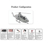 FLISHRC FL500 AH - 1 Cobra 500 - Class Large Scale GPS RC Helicopter Model with L7 Flight Controller 2.4G 6CH RTF - Aimoptic