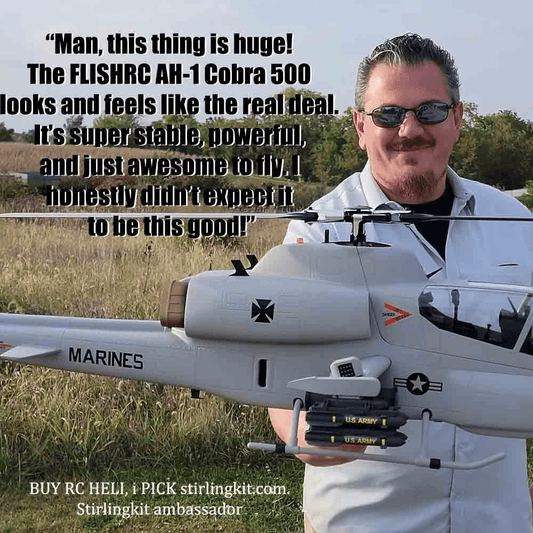 FLISHRC FL500 AH - 1 Cobra 500 - Class Large Scale GPS RC Helicopter Model with L7 Flight Controller 2.4G 6CH RTF - Aimoptic