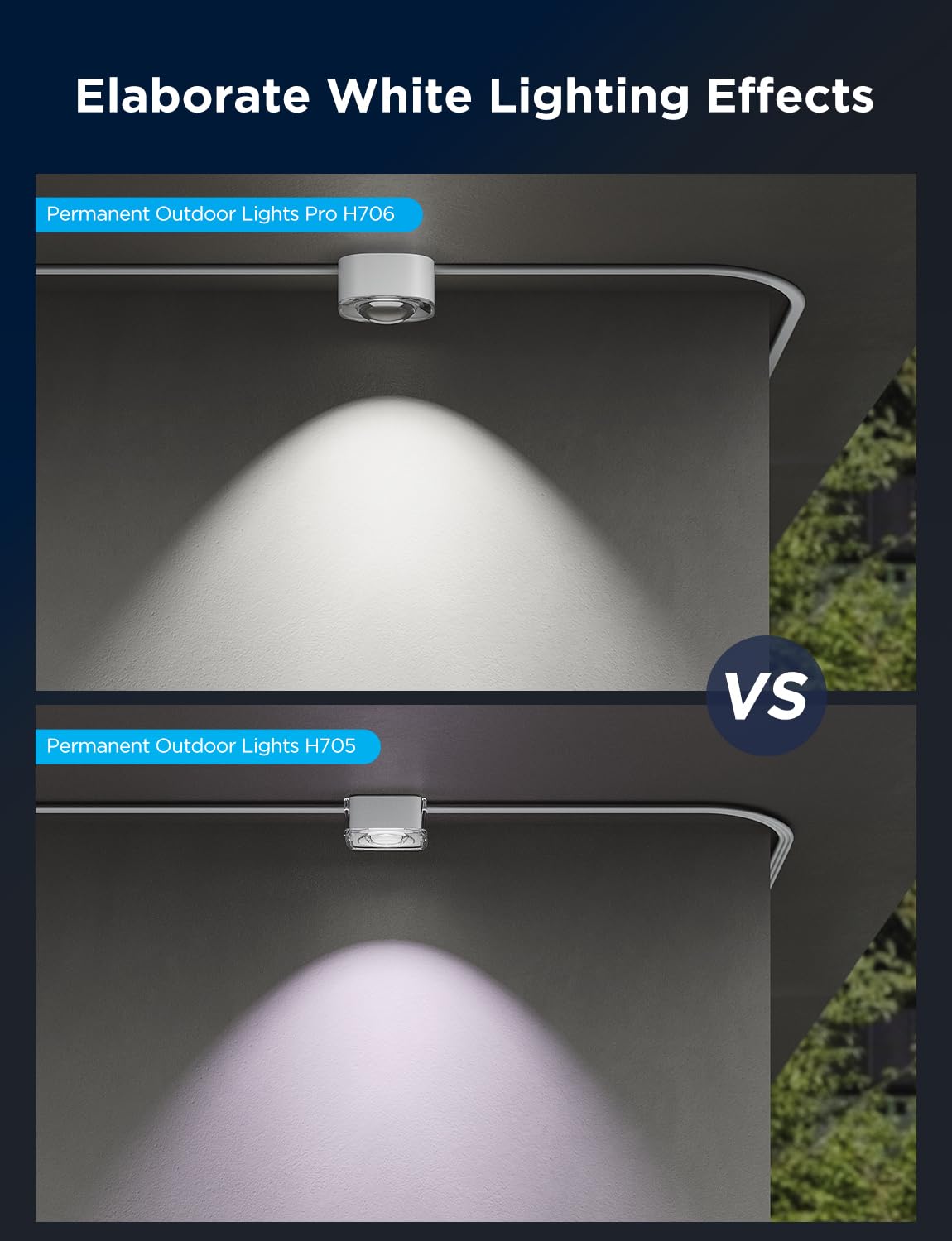 Govee Permanent Outdoor Lights Pro, 200ft with 120 RGBIC LED Lights for Daily and Accent Lighting, 75 Scene Modes for Outdoor Decor, IP67 Waterproof, Works with Alexa, Google Assistant, Matter, White - Aimoptic