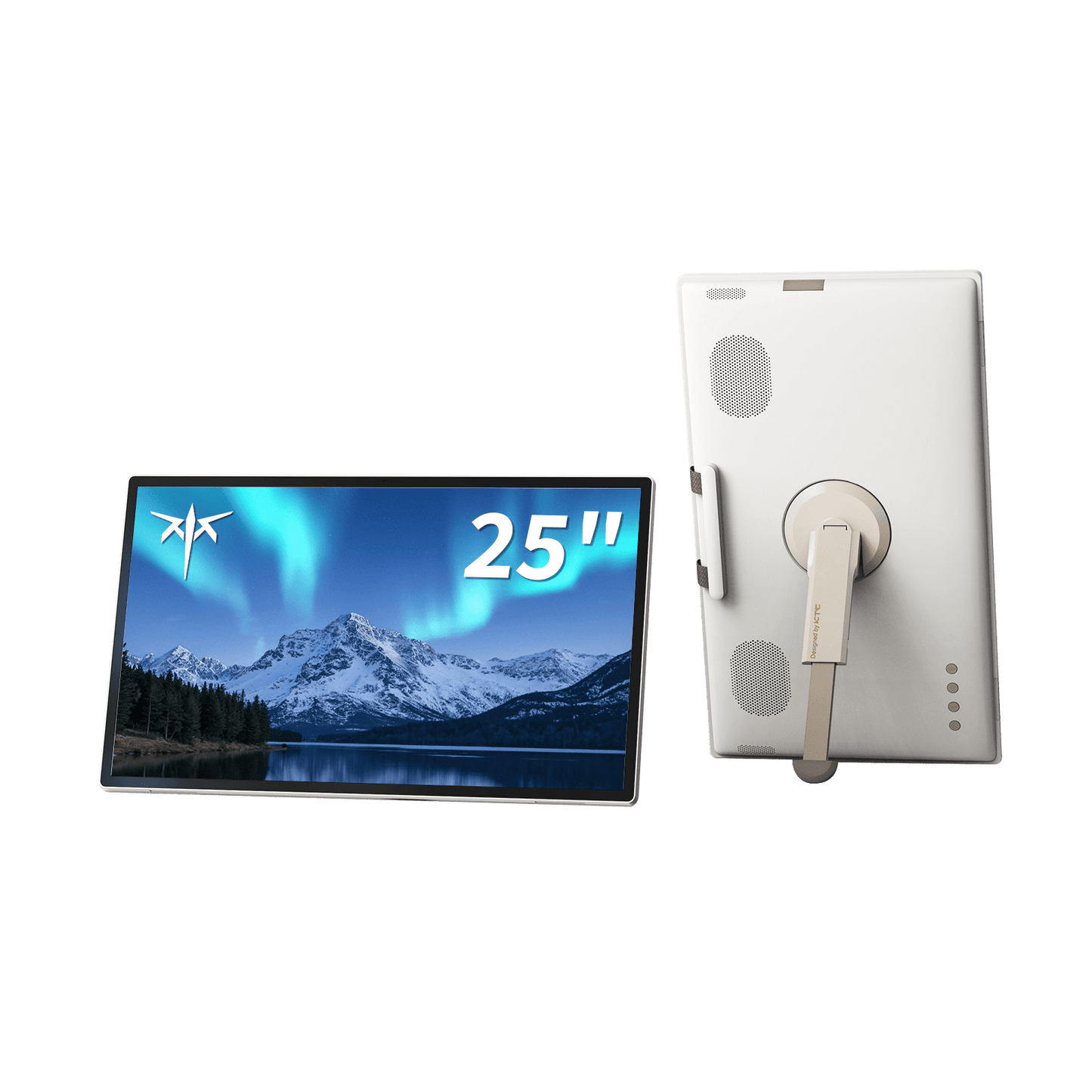 KTC 25" FHD Portable Touch Screen Monitor with Camera, Google EDLA,5000mAh Battery, Remote Control for Travel - Aimoptic