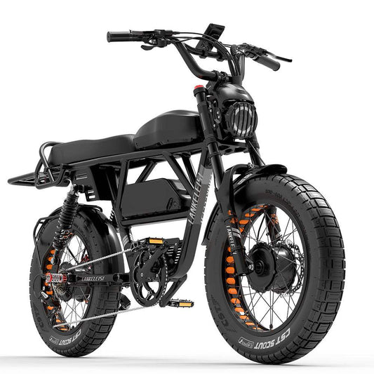 Lankeleisi X - Black Knight 1000W*2 Dual Motor 20" Fat Bike 1200Wh+960Wh Full Suspension E - Mountain Bike 25Ah+20Ah Dual Batteries E - MTB - Aimoptic