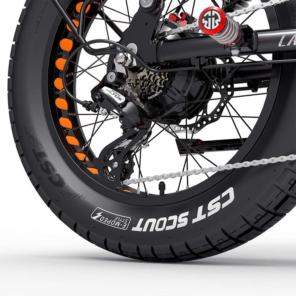 Lankeleisi X - Black Knight 1000W*2 Dual Motor 20" Fat Bike 1200Wh+960Wh Full Suspension E - Mountain Bike 25Ah+20Ah Dual Batteries E - MTB - Aimoptic