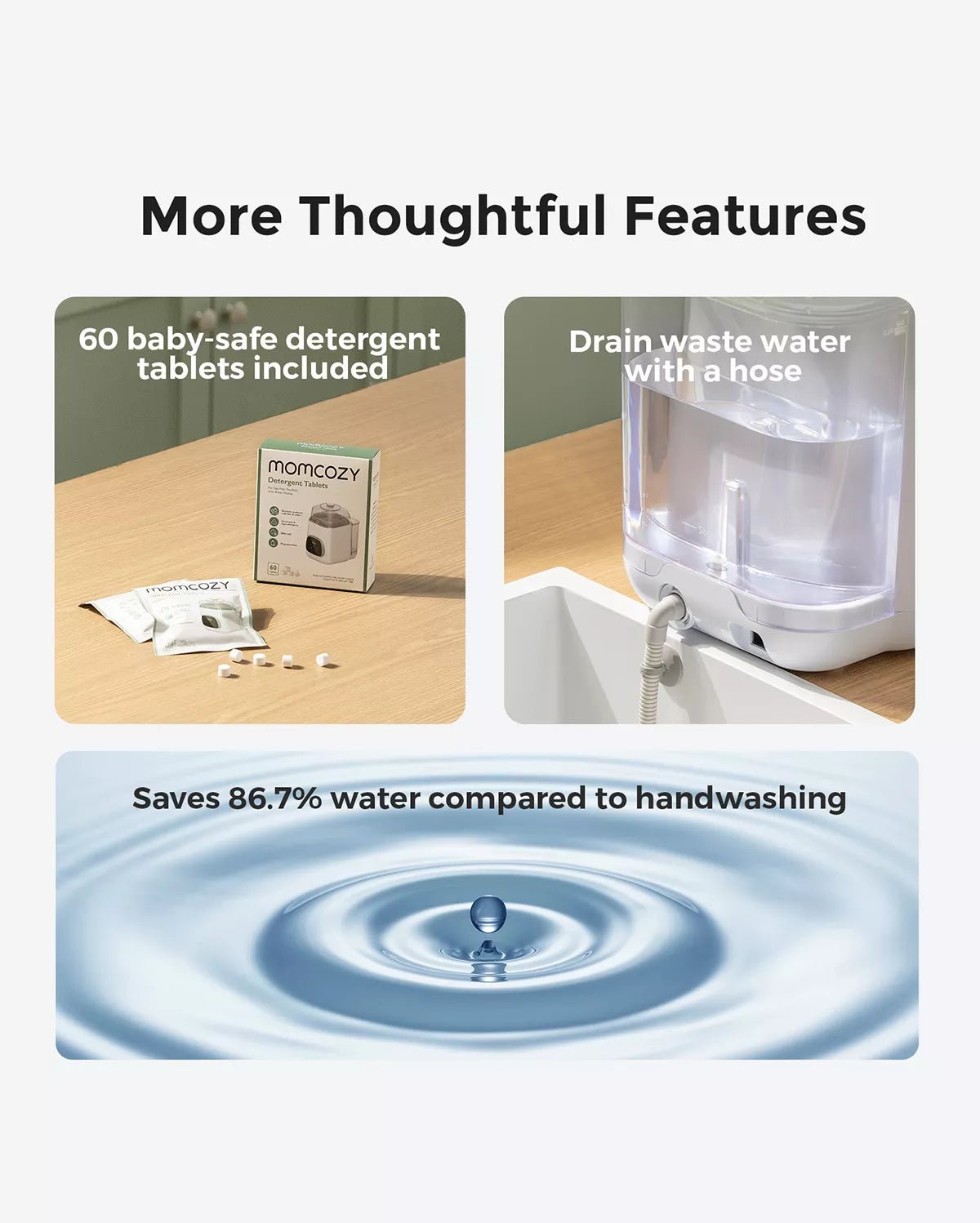 Momcozy KleanPal Pro Baby Bottle Washer and Sterilizer - Aimoptic