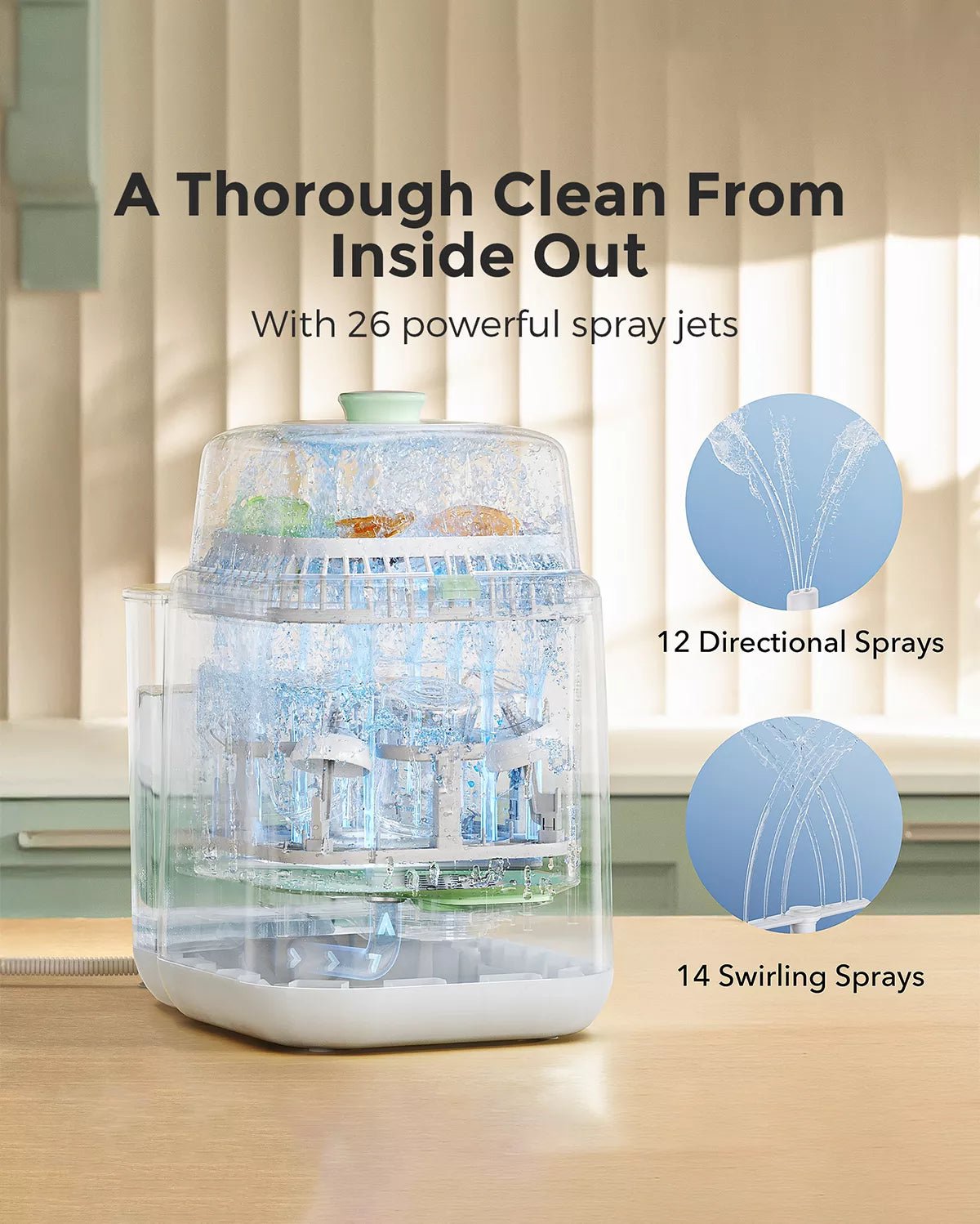 Momcozy KleanPal Pro Baby Bottle Washer and Sterilizer - Aimoptic