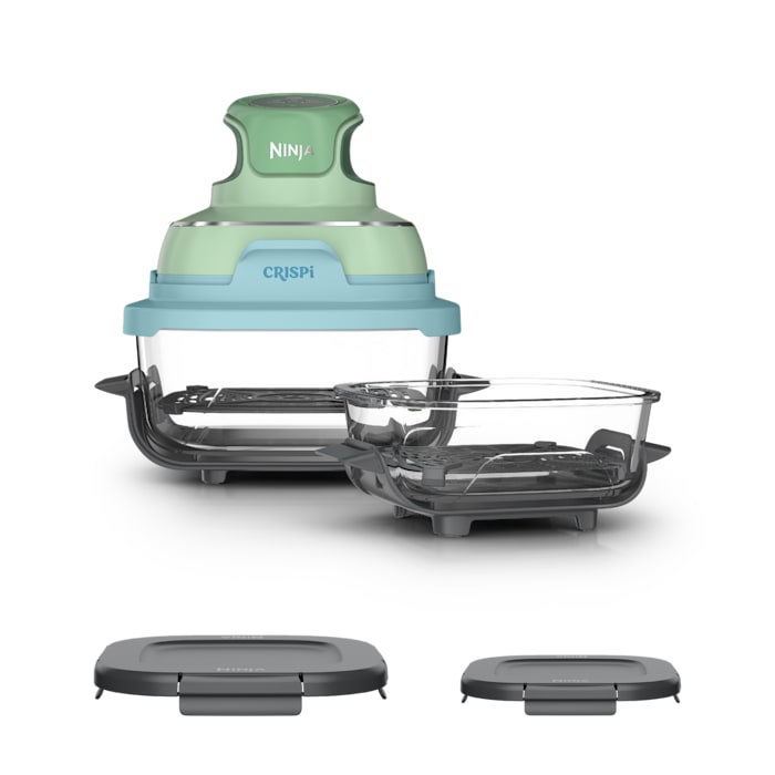 Ninja Crispi® 4 - in - 1 Portable Glass Air Fryer Cooking System, Plum Daydream - Aimoptic