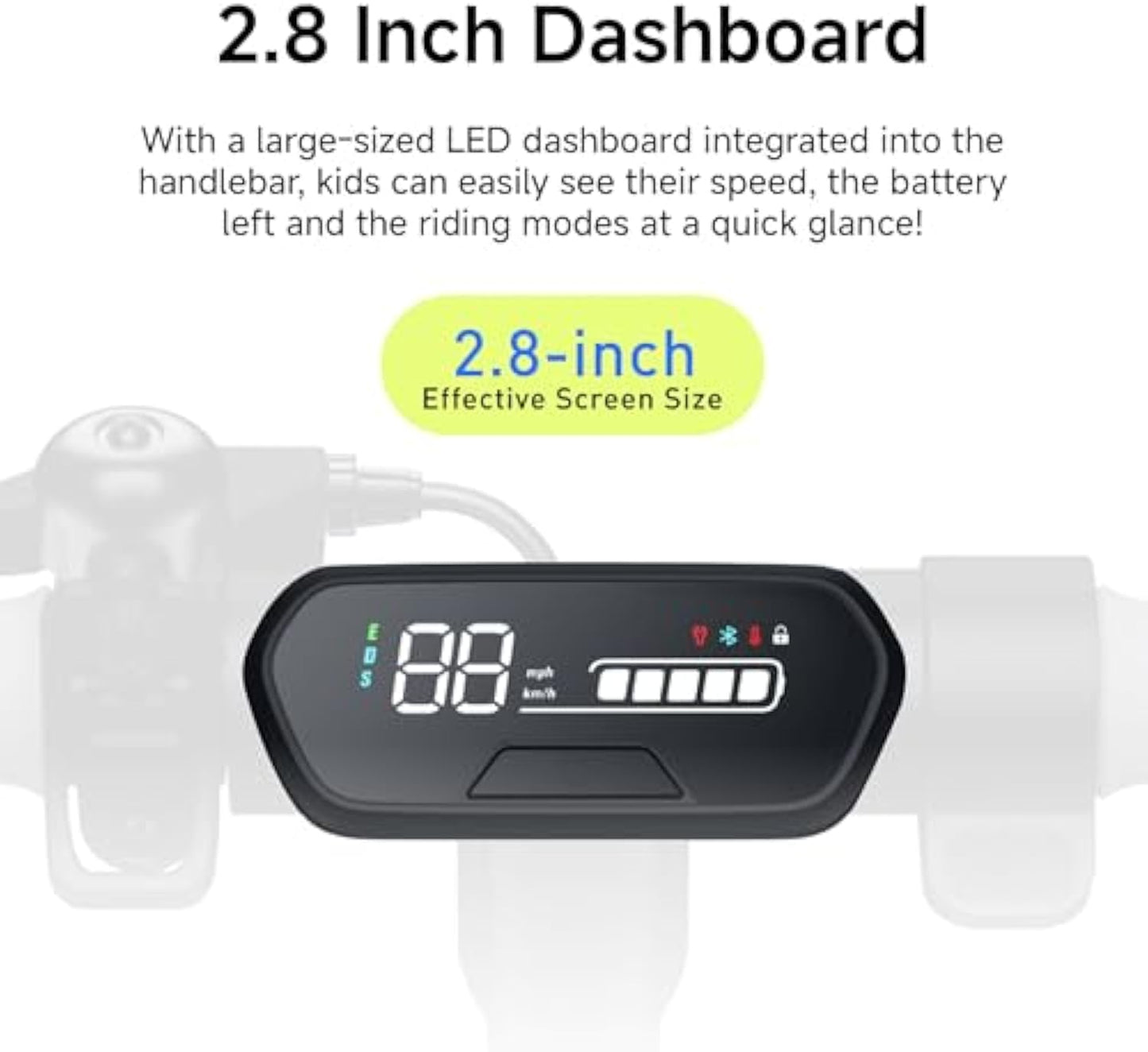 Segway Ninebot eKickScooter - Electric Scooter for Kids 6 - 14, w/t Adjustable Handlebar Height (Only C2 Pro) for Riders up to 132 lbs, Includes New Cruise Mode, UL - 2272 Certified - Aimoptic