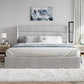 SHA CERLIN Lift Up Storage Bed/Modern Wingback Headboard - Aimoptic