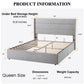 SHA CERLIN Lift Up Storage Bed/Modern Wingback Headboard - Aimoptic