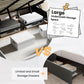 SHA CERLIN Lift Up Storage Bed/Modern Wingback Headboard - Aimoptic