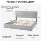 SHA CERLIN Lift Up Storage Bed/Modern Wingback Headboard - Aimoptic