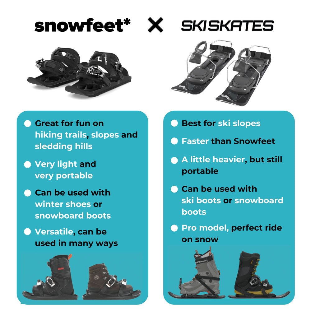Snowfeet* 44 CM | Skiskates | Skates on Snow | Mini Skis | SECRET SALE - Aimoptic