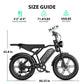 TST® R002 20'' 1500W Full Suspension Moped - style Electric Bike - Aimoptic