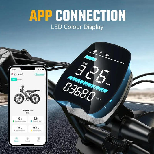 TST® R002 20'' 1500W Full Suspension Moped - style Electric Bike - Aimoptic