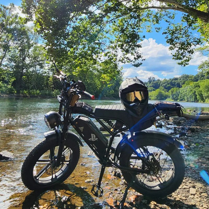 TST® R002 20'' 1500W Full Suspension Moped - style Electric Bike - Aimoptic