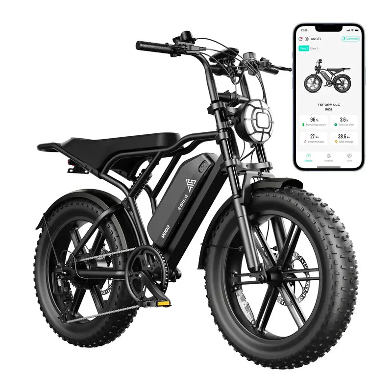 TST® R002 20'' 1500W Full Suspension Moped - style Electric Bike - Aimoptic