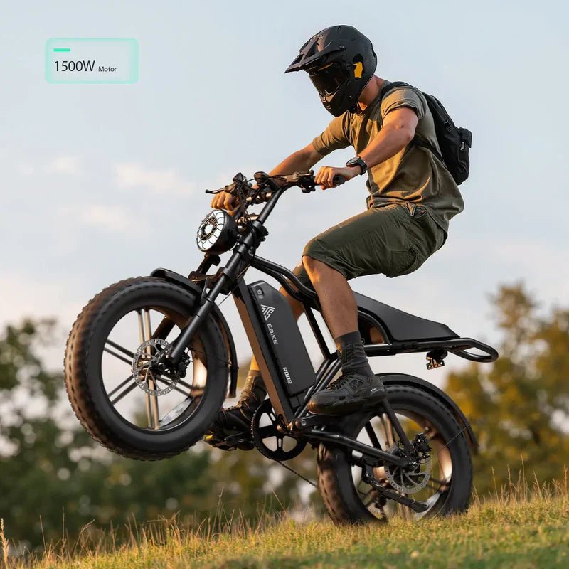 TST® R002 20'' 1500W Full Suspension Moped - style Electric Bike - Aimoptic