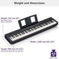 YAMAHA P71 88 - Key Weighted Action Digital Piano with Sustain Pedal and Power Supply - Aimoptic