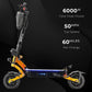 YUME SCOOTER X11+ 6000W Motor Scooter, 50MPH 56/60 Miles 60V 27/30AH Electric Scooter for Adults, 11" Tire with Steering Damper 440lbs Max Loading Adult E - Scooter,UL - 2272 Certified - Aimoptic