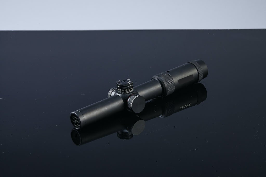 1 - 5x24 First Focal Plane FFP Scope with Red Green Illuminated MOA Reticle, Anti - Reflection Devices - Aimoptic