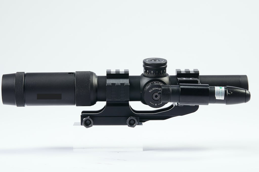 1 - 5x24 First Focal Plane FFP Scope with Red Green Illuminated MOA Reticle, Anti - Reflection Devices - Aimoptic