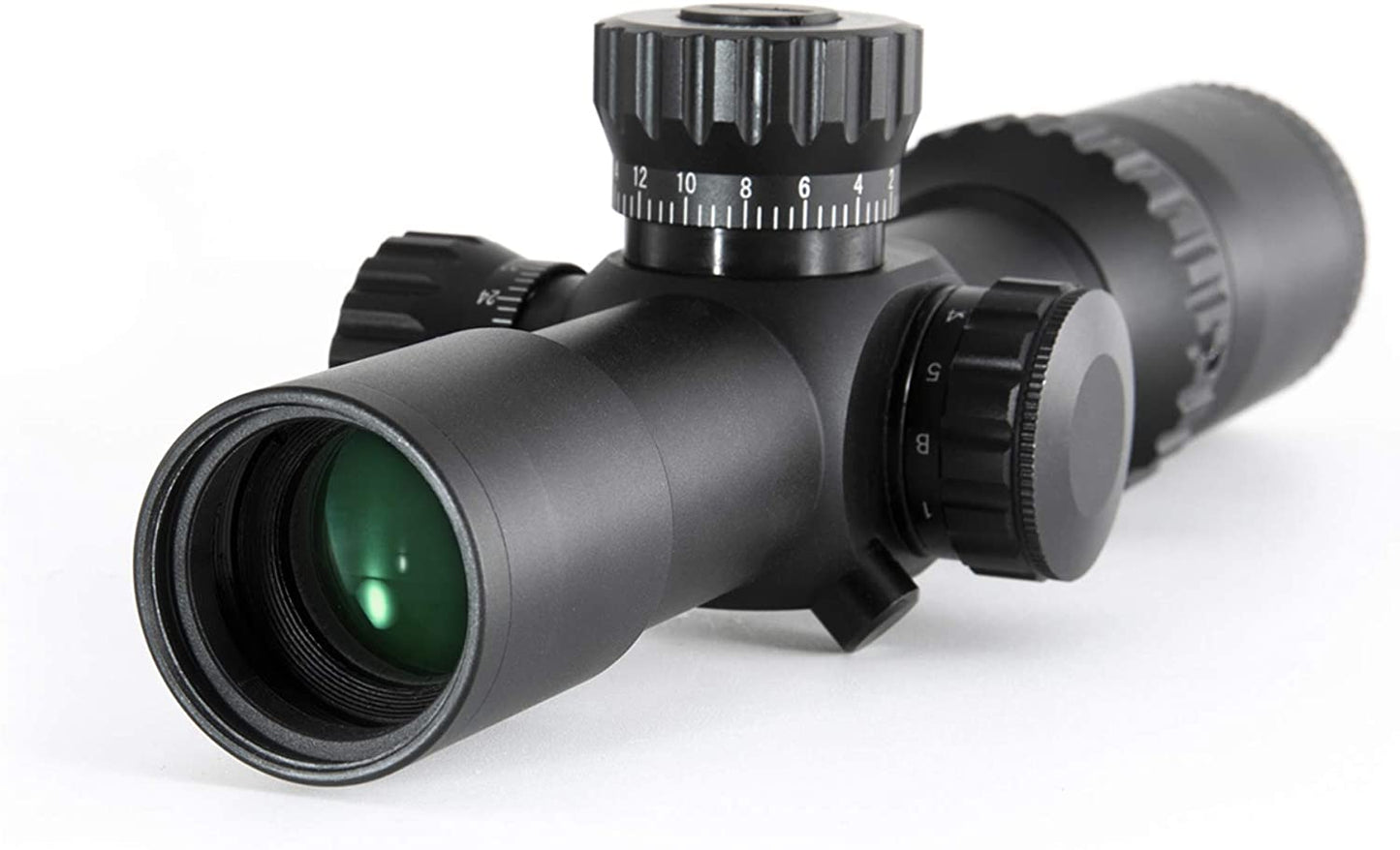 1 - 5x24 First Focal Plane FFP Scope with Red Green Illuminated MOA Reticle, Anti - Reflection Devices - Aimoptic