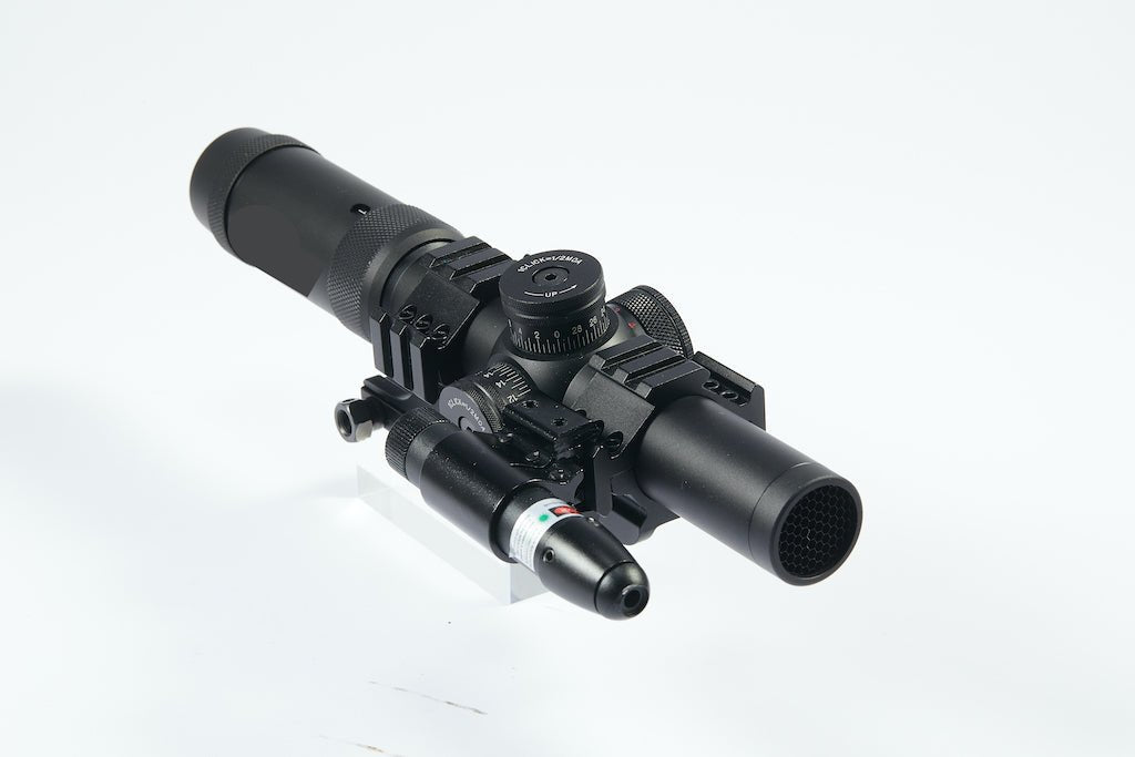 1 - 5x24 First Focal Plane FFP Scope with Red Green Illuminated MOA Reticle, Anti - Reflection Devices - Aimoptic