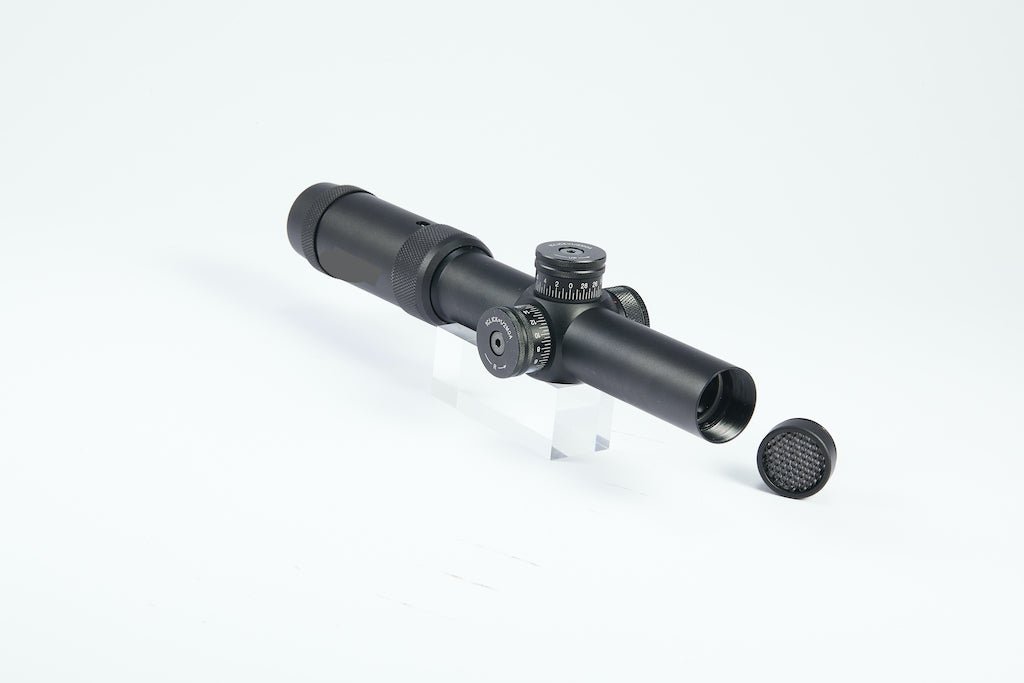 1 - 5x24 First Focal Plane FFP Scope with Red Green Illuminated MOA Reticle, Anti - Reflection Devices - Aimoptic