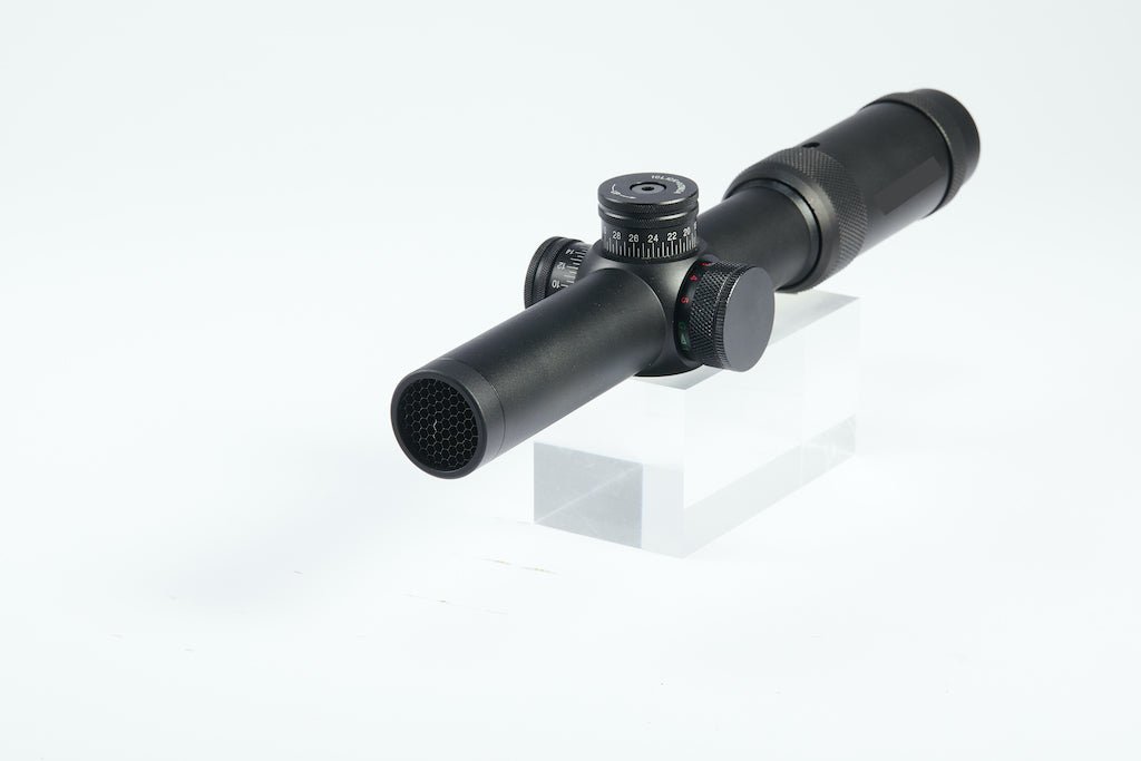 1 - 5x24 First Focal Plane FFP Scope with Red Green Illuminated MOA Reticle, Anti - Reflection Devices - Aimoptic