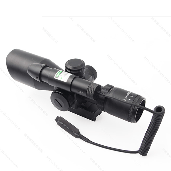 2.5 - 10X40E green laser integrated M10 optical sniper sight - Aimoptic