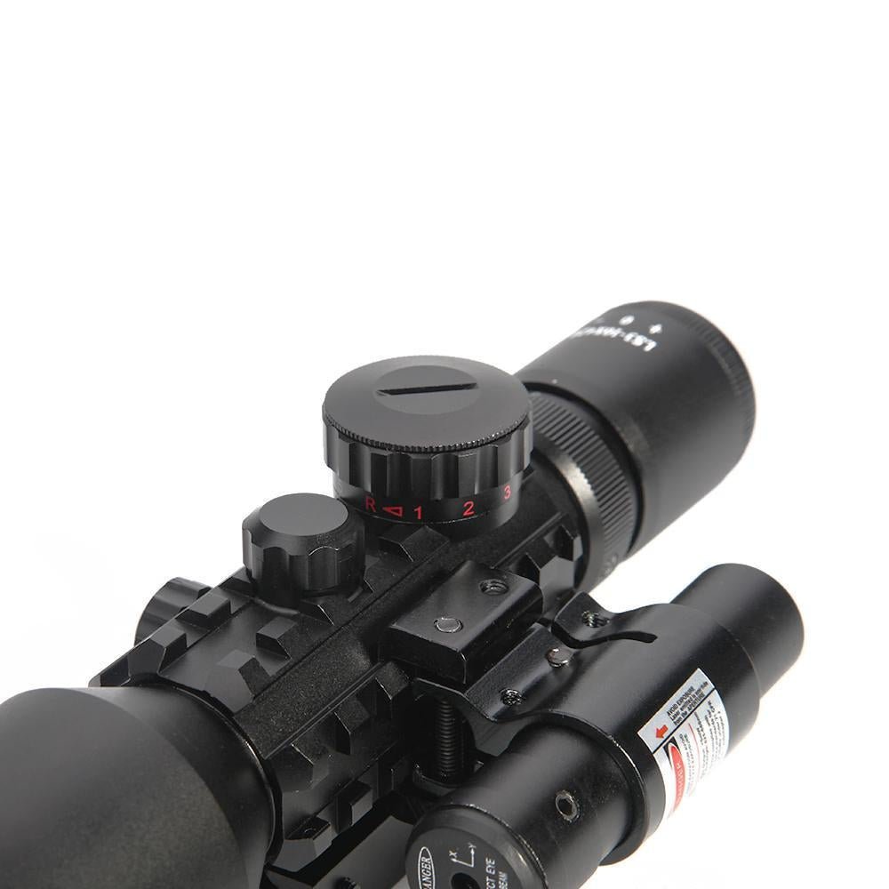 3 - 10X42E M9 Holographic Sight Scope Wide - field Riflescope with Red Laser and Herring Bone Strutting - Aimoptic