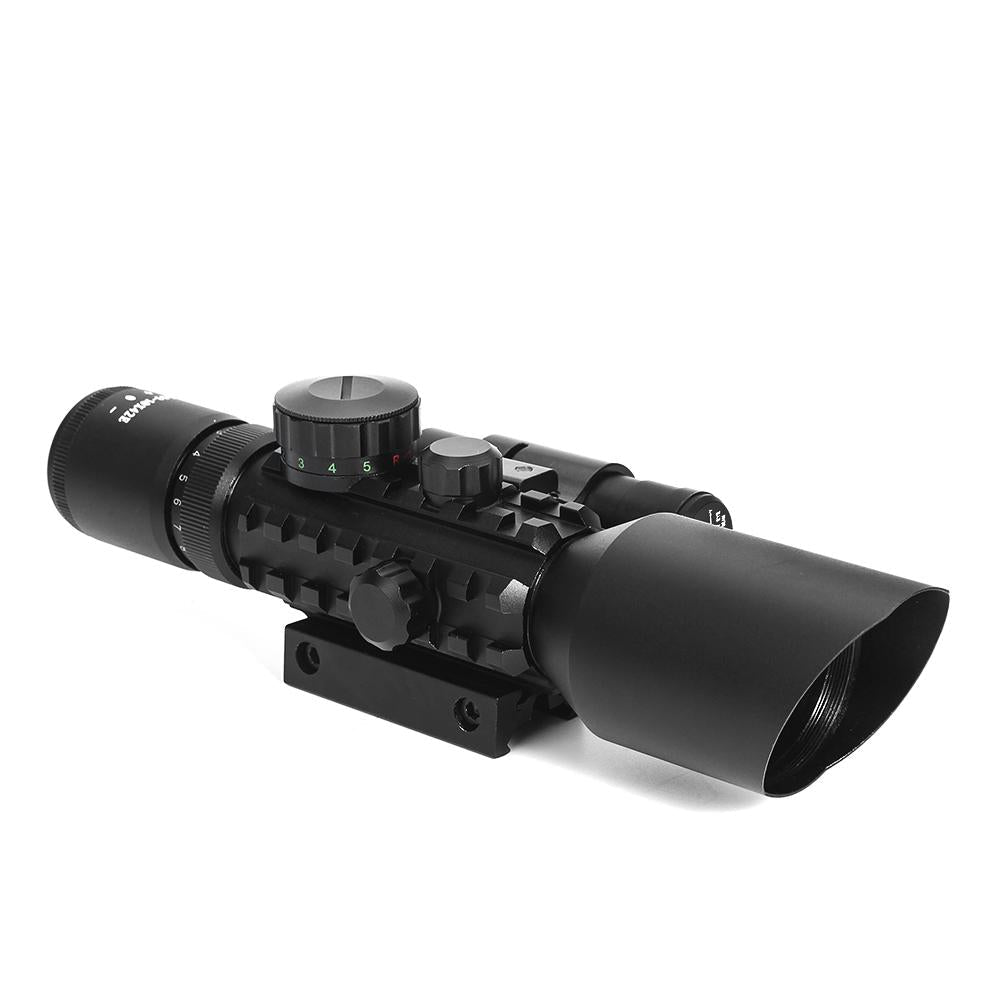 3 - 10X42E M9 Holographic Sight Scope Wide - field Riflescope with Red Laser and Herring Bone Strutting - Aimoptic