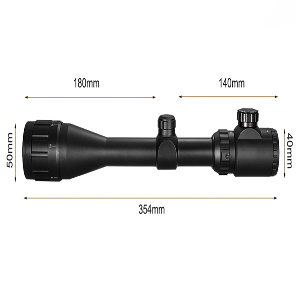 4 - 16X40 Riflescope Optical Sight Gold Red Green llluminate Crosshair Hunting Air Rifle Sniper Scope - Aimoptic