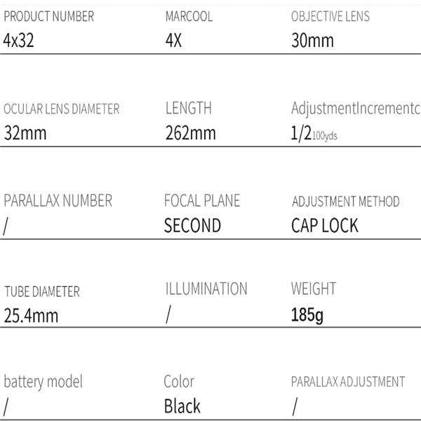 4x32 Riflescope One Tube Glass Double Crosshair Reticle Hunting Scopes Lunette Tactique Rifle Scope Airsoft Rifle - Aimoptic